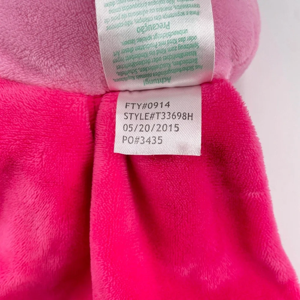 Taggies Pink Cat Kitty Sensory Plush Lovey Security Blanket Loops Rattle 2015